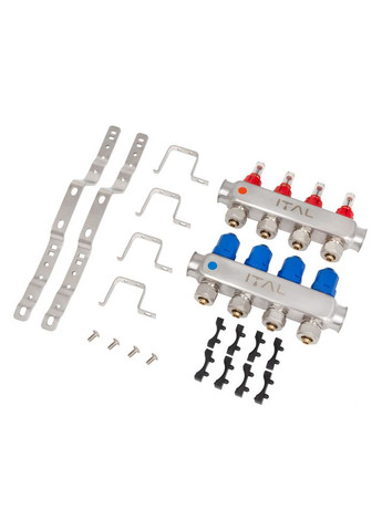 Колекторний блок із витратомірами HC1-04 x 3/4"Ek, нержавіюча сталь ITAL (316088929)