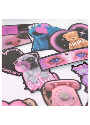 Набор глянцевых стикеров 10 штук комплект наклеек y2k кавай неоновая эстетика рандом стикерпак на ноутбук телефон блокнот панк No Brand (316323071)