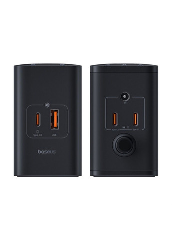 Сетевое зарядное устройство с кабелем Digital GaN Intelligent Desktop Fast Charger 3C+U+DC 240W EU Cluster Black Baseus (371363082)