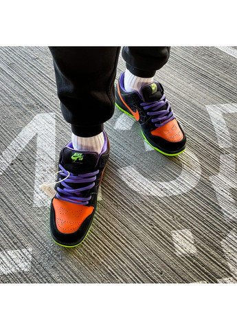 Черные всесезонные кроссовки мужские и женские nike sb dunk low night of mischief halloween black orange | найк сб данк низкие черные оранжевые No Brand