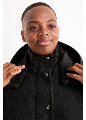 Серое демисезонное Пальто с капюшоном C&A