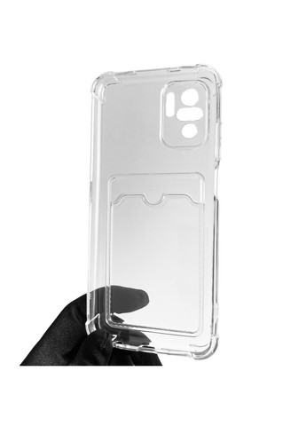 Чохол для Redmi Note 10S з бронь кутами з кишенею для візиток карток k-pop на сяомі редмі нот 10с прозорий Xiaomi (366020354)