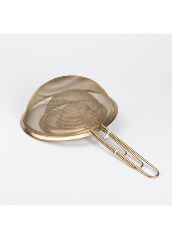 Набір ситечок 3 штуки для чаю круп та борошна 8, 14 та 20 см Золото Zhongjing (360455372)