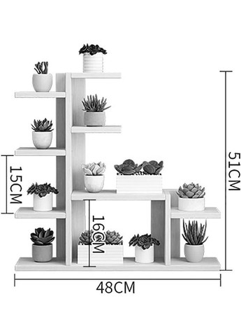 Подставка для цветов из дерева Канделарио капучино (ЦВП-009409) No Brand (328228130)