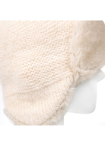 Шапка вушанка жіноча ангора бежева ДЕМА LuckyLOOK 931-831 (367992037)