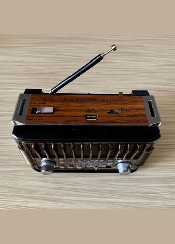 Радиоприемник от сети с аккумулятором и разьемом под батарейки, Bluetooth, USB, SD и двумя фонариками Golon (330828944)