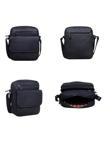 Шкіряна сумка через плече в чорному кольорі R-3375A Tavinchi (304265704)