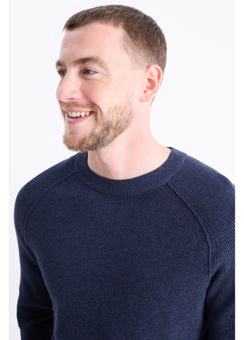 Темно-синій демісезонний в'язаний светр C&A