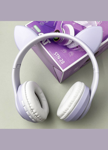 Беспроводные наушники Cat Ear RGB STN-28 Сиреневый No Brand (323584781)