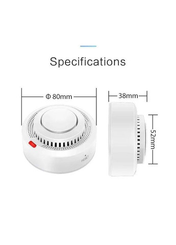 Wi-Fi датчик дыма Tuya SmartLife No Brand (354224267)