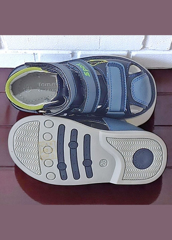 Синие спортивные, повседневные закрытые сандалии ортопедические босоножки на липучках для мальчика том м Tom.M на липучке