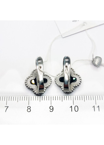 Сережки 'Кліф' срібло 925° 3,86г. чорний онікс родій () Bigsun 2063 (369798161)