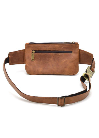 Сумка на пояс чоловіча шкіряна бананка через плече для телефону та для документів дорожня маленька Коричневий 40643 TARWA (361348799)