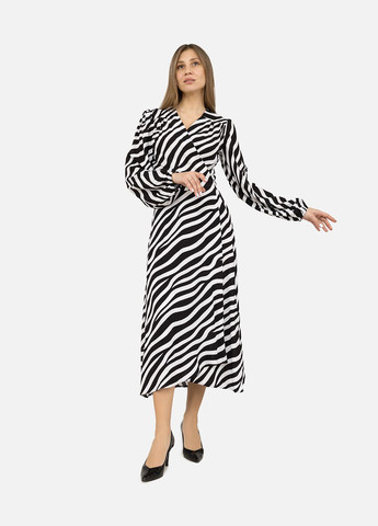 Черное платье на запах женское цвет черный цб-00271032 Yuki