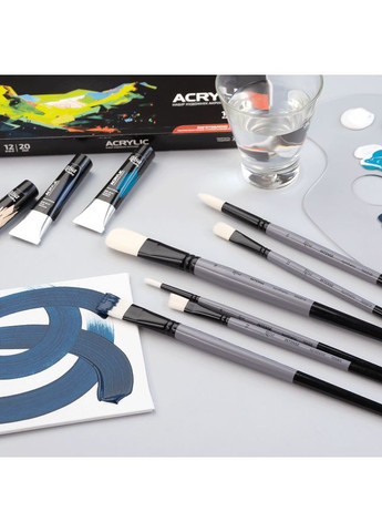 Кисть синтетика круглая INTENSE 1668R №000 длинная ручка ROSA Роса (362580262)