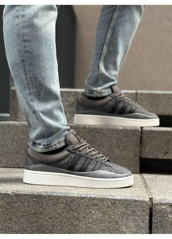 Серые демисезонные кроссовки мужские adidas campus bunny gray адидас кампус серые No Brand