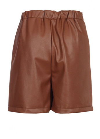 Женские коричневые шорты из экокожи (ll237180085) LadyLike (371191317)