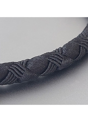 Браслет Пантера из серебра с черным текстилем 21 см No Brand (355921919)