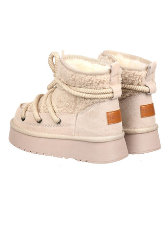 Уггі жіночі тедді зимові короткі без застібок замшеві на високій підошві повсякденні для прогулянок бежеві T52-3 Hengji (364119731)