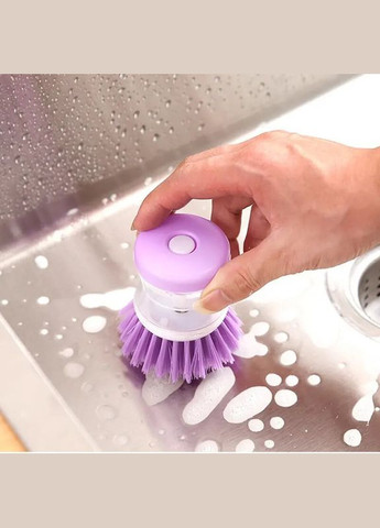 Щітка для миття посуду з дозатором фіолетова No Brand (348112178)