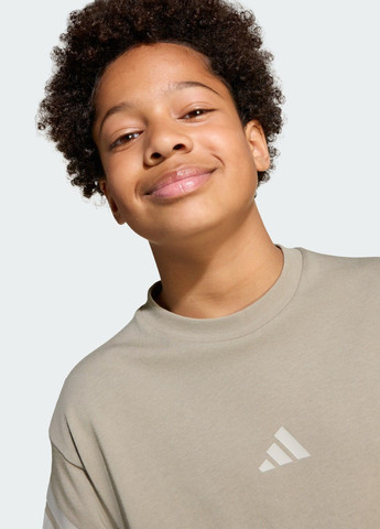 Зеленая демисезонная футболка future icons 3-stripes kids adidas
