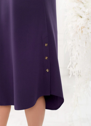 Фіолетова святковий, вечірня сукня а-силуета а-силует, на запах No Brand однотонна