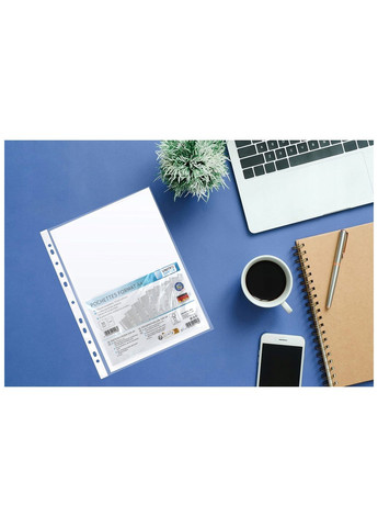 Файли А4 50 шт прозорий United Office (354832916)