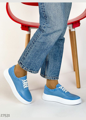 Голубые демисезонные стильные кроссовки No Brand