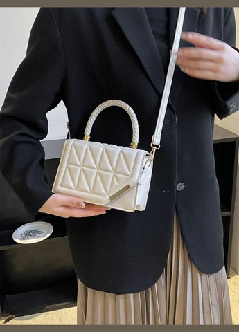 Жіноча сумка крос-боді біла молочна No Brand (290665302)