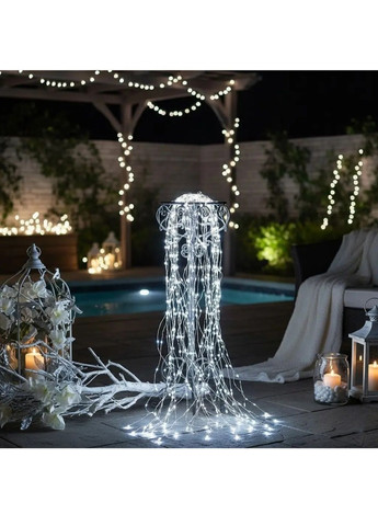 Гірлянда кінський хвіст світлодіодна святкова для будинку вулиці з роботою від мережі 2 м 200 лампочок (481916-Prob) Біла Unbranded (368455784)