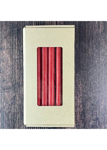 Червоні воскові свічки 25 см Упаковка (6 свічок) 5Candles (322347565)