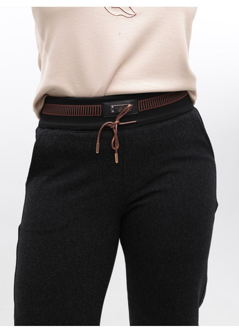 Штани жіночі чорні широкі теплі на резинці Sanli Пряма (369668961)