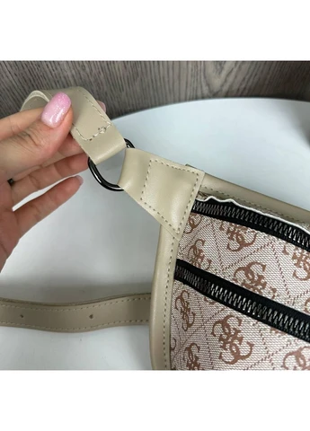 Жіноча Бананка Сумка Для Дівчат Гесс Брендова Бежева З Логотипом Базова Сумочка Guess Seli No Brand (393502884)