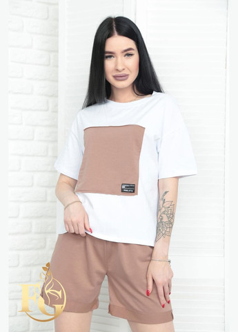 Двоколірний костюм із шортами Fashion Girl (300775392)