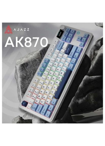 Клавіатура White (AK870-MU-BWD) Ajazz AK870 PLUS Murad Switch RGB Wireless/Bluetooth/USB (364659628)