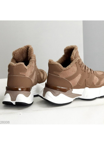 Зимние кроссовки No Brand коричневые зима (370368616)