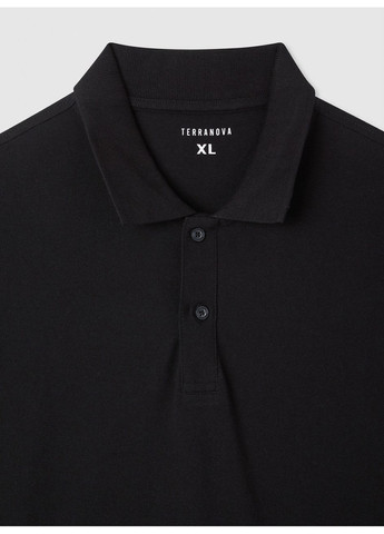 Черная футболка-поло чел для мужчин Terranova