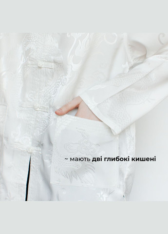 Лонгслів з драконами в японському стилі оверсайз однотонний чорний атласний унісекс прямого крою широкий косплей аніме No Brand (304288704)