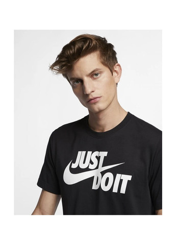 Чорна футболка чоловіча m nsw tee just do it swoosh black Nike