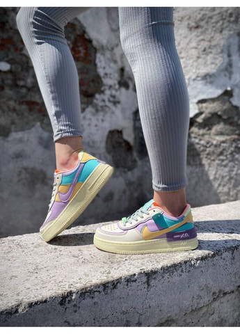 Комбіновані Осінні кросівки чоловічі nike air force 1 shadow pale ivory 2.0 найк аір форс 1 преміум No Brand