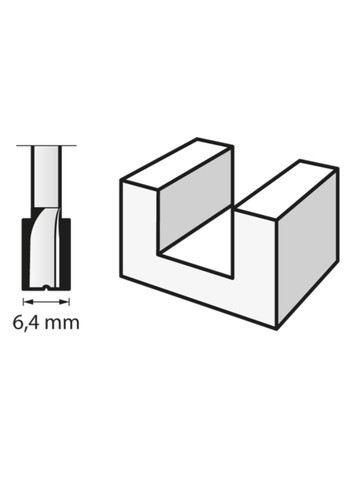 Кромкова фреза (6.4х36 мм) різець для прямого жолоба (21797) Dremel (290253798)
