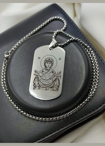 Жетон нержавійка 50х28 мм з ланцюжком ГЛЯНЦЕВИЙ (імпортний) Konik (341829275)