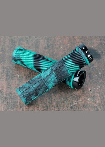 Грипсы для велосипеда Shock'R черно-бирюзовые Deemount (324627130)