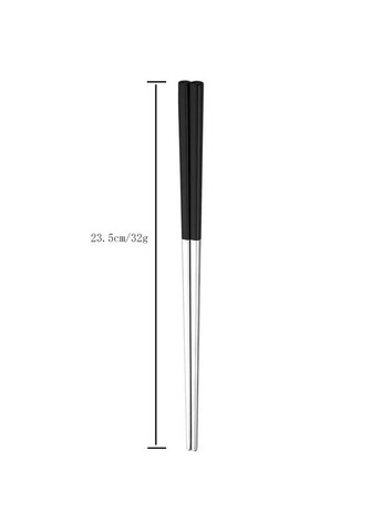 Палочки для суши Polo черные с серебром для дома ресторанов, кафе. REMY-DECOR (293245114)