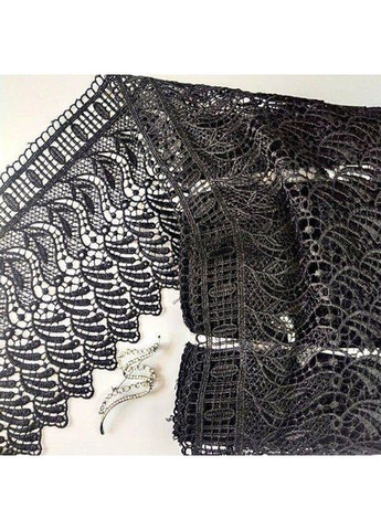 (1 метр) Мереживо макраме Sindtex 17 см колір - чорний (45м-SF347M-6A-2) Plus-plus (352752058)