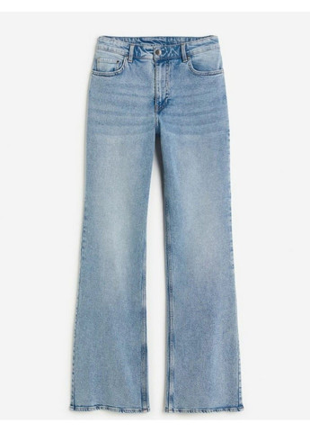 Жіночі високі джинси Bootcut (58010) W36 Блакитні H&M - (315065909)