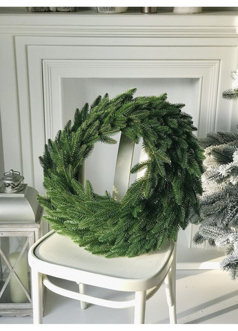 Венок хвойный рождественский SGH Classic литой d-60 см зеленый HVOYA (366963648)