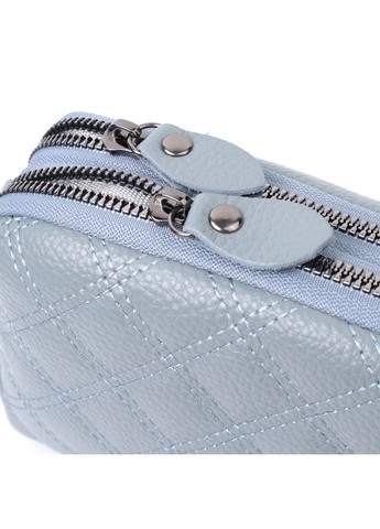 Элегантная женская сумка прошита ромбами на лицевой стороне из натуральной кожи 22808 Синий Vintage (303877342)