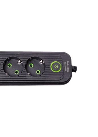 Мережевий фільтр 2.8 м подовжувач на 4 розетки з 3 USB 1 Type-C та кнопкою відключення HP-5-13MF Yiwu (395230197)