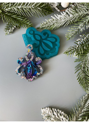 Молд Вензель широк для новогодних игрушек на елку силиконовая форма для эпоксидной смолы No Brand (370566746)